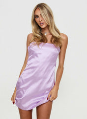 Shaya Strapless Mini Dress Lilac
