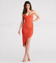Shining Personality Glitter Midi Dress