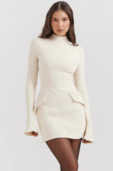 vintage cream mini dress