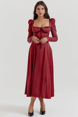 ruby corset midi dress