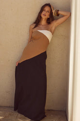 CALISSA MAXI DRESS - CARAMEL MULTI