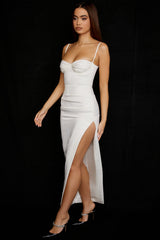 ivory satin corset dress