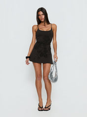 Zalira Floral Detail Playsuit Dark Grey