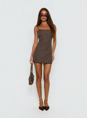 Voyage Mini Dress Chocolate Plaid