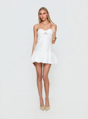 Aubriana Strapless Mini Dress White