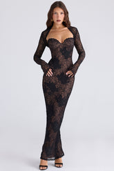 black lace maxi dress - limited edition