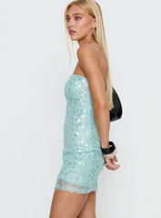 Mareisa Sequin Mini Dress Blue