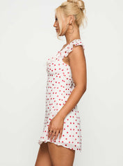 I Guess So Mini Dress White / Burgundy Tall