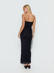 Senora Strapless Drape Maxi Dress Navy
