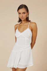 ODEZA MINI DRESS - WHITE