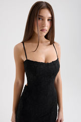 black lace maxi dress
