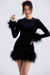 black velvet mini dress
