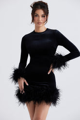black velvet mini dress