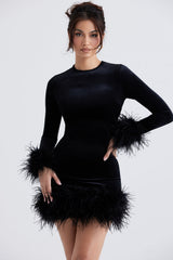 black velvet mini dress
