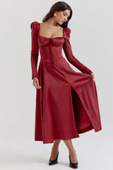 ruby corset midi dress