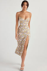peony print midi sundress