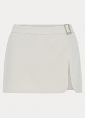 Adley Buckle Mini Skirt - Ivory