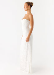 Already Know Lace Maxi Dress - White