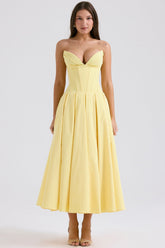 sunshine strapless tulle midi dress
