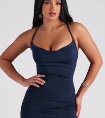 Contemporary Babe Cowl Midi Dress