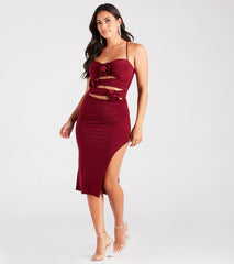 Rose So Sweet Halter Cutout Midi Dress