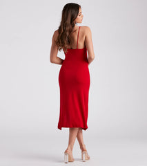Back Of My Mind Crepe Slip Dress