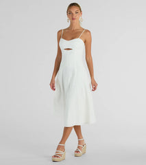 Sensational Delight Sweetheart Cutout Midi Dress