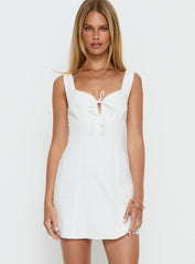 Alyana Textured Mini Dress White