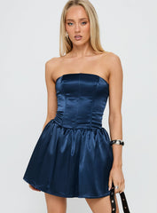 Forevermore Strapless Mini Dress Navy