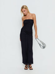 Senora Strapless Drape Maxi Dress Navy