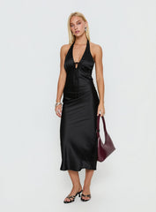 Jessamyn Halter Maxi Dress Black