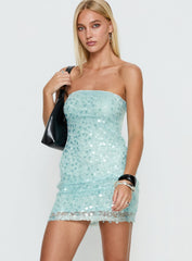 Mareisa Sequin Mini Dress Blue