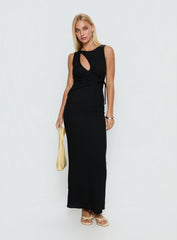 Cymone Cut Out Maxi Dress Black