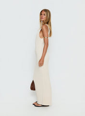 Imirisa Scoop Knit Maxi Dress Cream