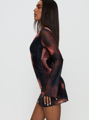 Nyxia Long Sleeve Mini Dress Multi