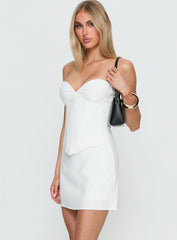 Loryn Sweetheart Corset Mini Dress White