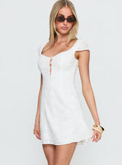 Eloisette Anglaise Mini Dress White