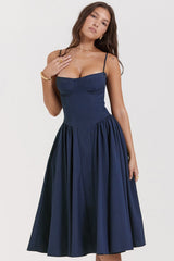french navy corset sundress