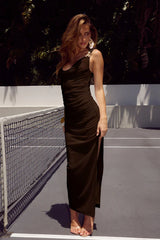 BALIN MIDI DRESS - ESPRESSO