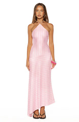 Hendrea Pink Stripe Jersey Midi Dress