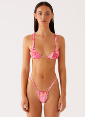 Airlie Scrunch Bikini Bottoms - Tropical Pink Print