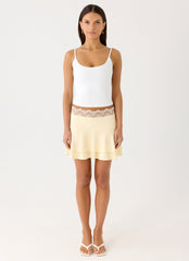 Aleenah Mini Skirt - Yellow