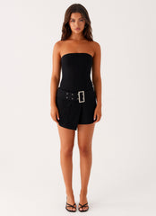 All For You Strapless Mini Dress - Black