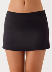 All My Ladies Low Rise Mini Skirt - Black