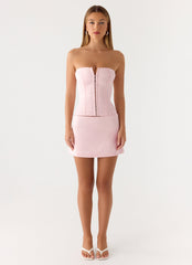 All My Ladies Low Rise Mini Skirt - Petal Pink