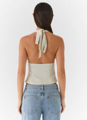 Amiera Halter Top - Desert Stripe