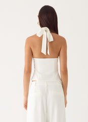 Amrita Halter Top - White