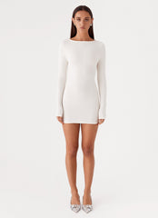 Allie Knit Mini Dress - Ivory