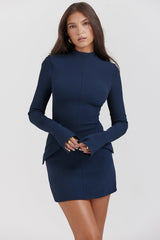 navy mini dress