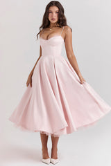 ballerina pink midi dress